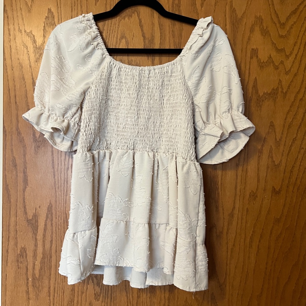 Elegant Cream Women's Top